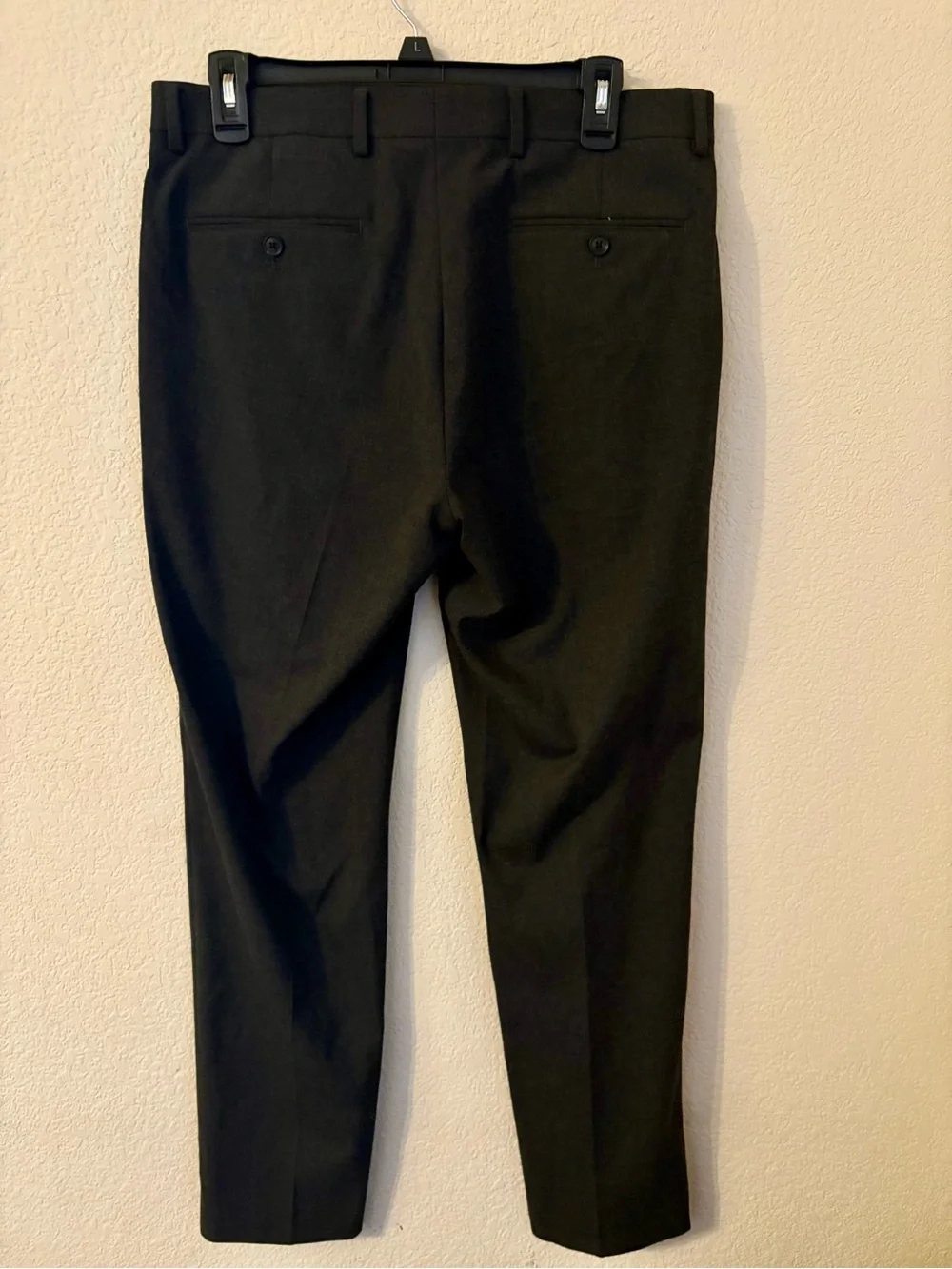 Alfani Slim Fit Dress Pants 32x30 Black Stretch Flat Front Career